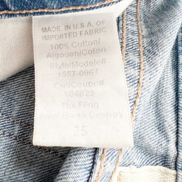 Current Elliott "The Fling" Boyfriend Jeans Distressed Light Wash Relaxed Fit 25 - Picture 9 of 11